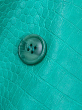 Load image into Gallery viewer, Lautaro Spring Autumn Colored Green Crocodile Print PU Leather Blazer
