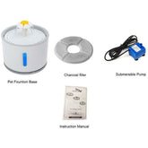 2.4L Automatic Pet Cat Water Fountain with LED Electric USB r - foxberryparkproducts