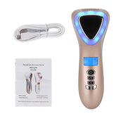 Ultrasonic Cryotherapy LED Hot Cold Hammer Facial Lifting Vibration Massager - foxberryparkproducts