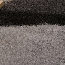 Load image into Gallery viewer, Aria Soft Pile Shag Area Rug Grey Print - foxberryparkproducts
