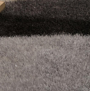 Aria Soft Pile Shag Area Rug Grey Print - foxberryparkproducts