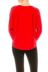 Aaeda Dolman Long Sleeve Sweater Top (More Colors) - foxberryparkproducts