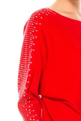 Aaeda Dolman Long Sleeve Sweater Top (More Colors) - foxberryparkproducts
