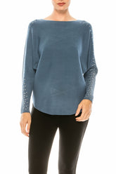 Aaeda Dolman Long Sleeve Sweater Top (More Colors) - foxberryparkproducts