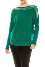 Load image into Gallery viewer, Aaeda Long Sleeve Rhinestone Sweater Top (Additional Colors) - foxberryparkproducts
