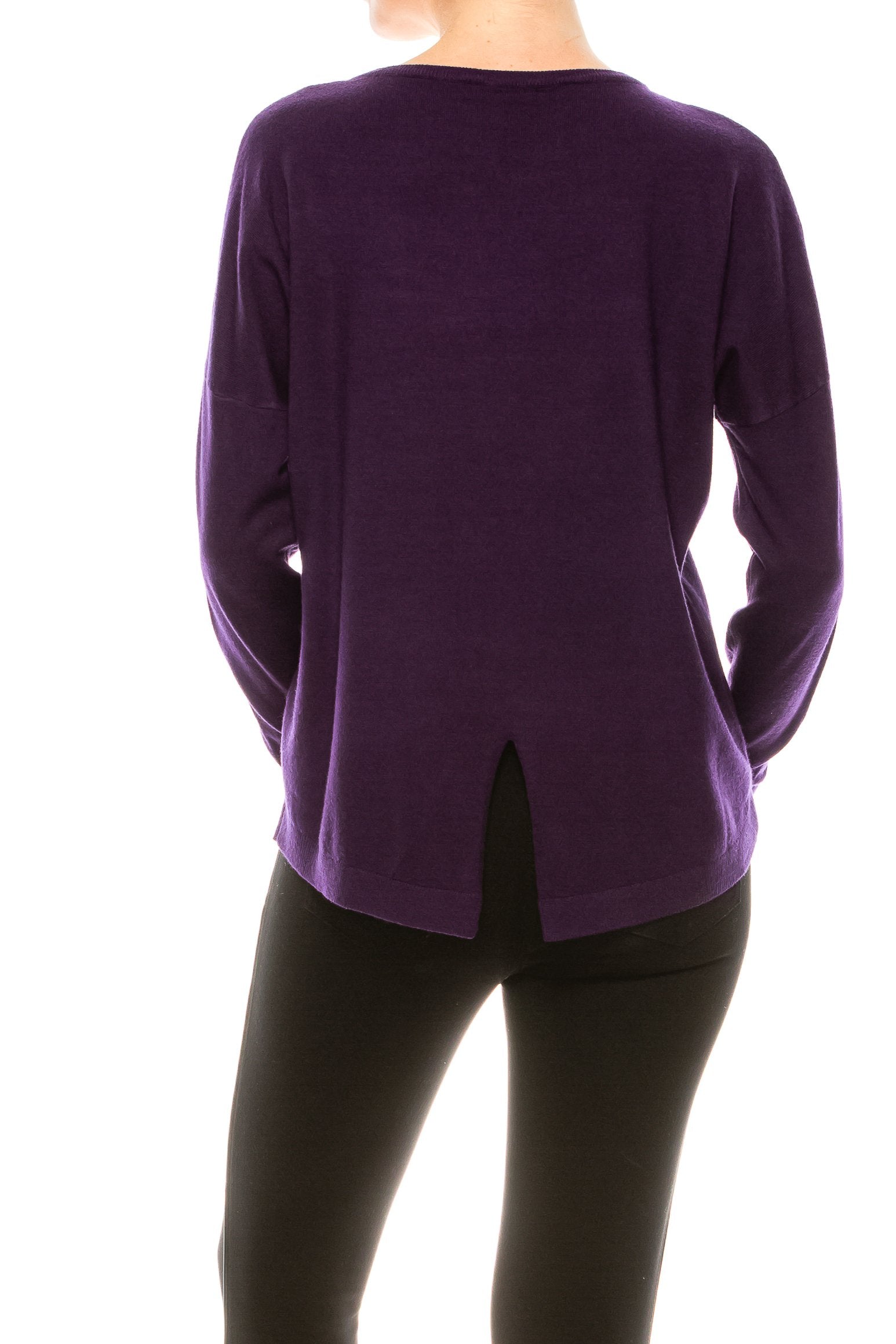 Aaeda Long Sleeve Rhinestone Sweater Top (Additional Colors) - foxberryparkproducts