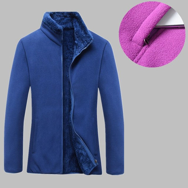 Warm thick Fleece jacket women&