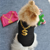 Pet Clothes Vest Dogs Tshirts Dollar Sign Clothing Wedding Clothes - foxberryparkproducts