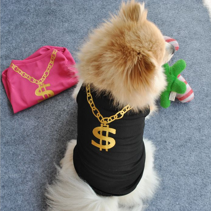 Pet Clothes Vest Dogs Tshirts Dollar Sign Clothing Wedding Clothes - foxberryparkproducts