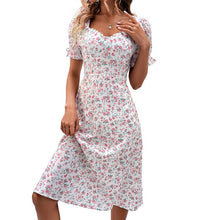 Load image into Gallery viewer, Summer New Fashion Lotus Leaf Sleeve Floral Dress
