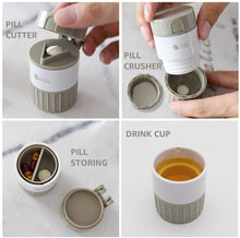 Load image into Gallery viewer, 4 In 1 Portable Pill Case Medicine Splitter Powder Home Grinder Pill Cutter - foxberryparkproducts
