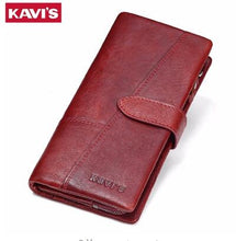 Load image into Gallery viewer, KAVIS Genuine Leather Women Wallet - foxberryparkproducts
