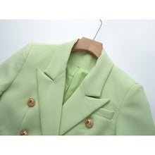 Load image into Gallery viewer, New Candy Color Mint Women Jacket Quality Double Breasted Bodycon Fall Lady Blazer
