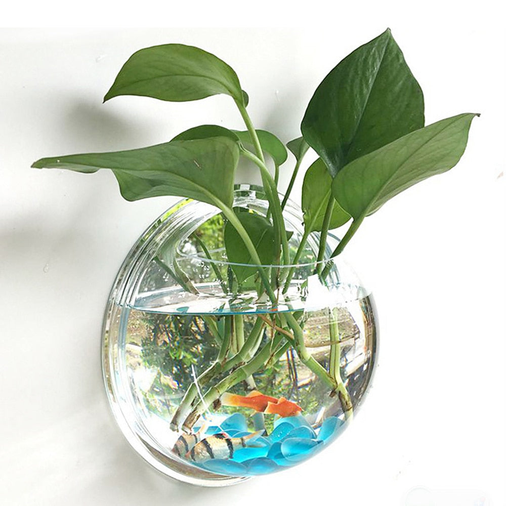 Wall Mounted Newest Hanging Decor Bubble Bowl Flowers Fish Tank - foxberryparkproducts