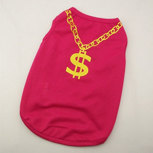Pet Clothes Vest Dogs Tshirts Dollar Sign Clothing Wedding Clothes - foxberryparkproducts