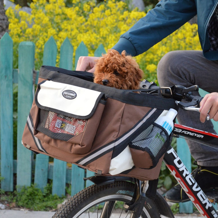 Portable Pet dog bicycle carrier bag basket - foxberryparkproducts