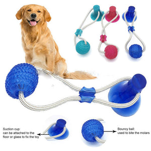 Multifunction Pet Molar Bite Toy  Interactive fun Pet toy with TPR ball Tooth Cleaning - foxberryparkproducts