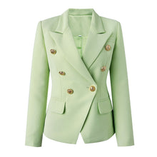 Load image into Gallery viewer, New Candy Color Mint Women Jacket Quality Double Breasted Bodycon Fall Lady Blazer
