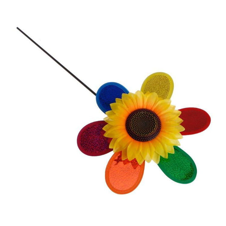 Colorful Sequins Sunflower Windmill Wind Spinner - foxberryparkproducts