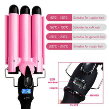 Load image into Gallery viewer, New Arrival Hair Curling Iron LED Ceramic Triple Barrel Hair Curler Irons - foxberryparkproducts
