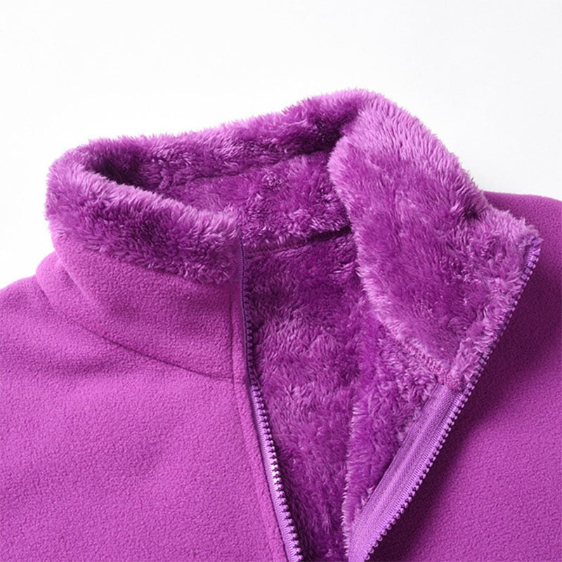 Warm thick Fleece jacket women's autumn winter - foxberryparkproducts