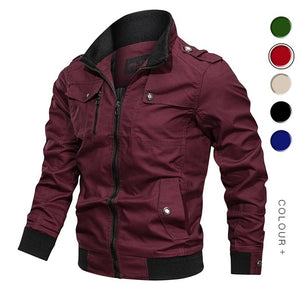 Military Jacket Men Spring Autumn Cotton Windbreaker - foxberryparkproducts