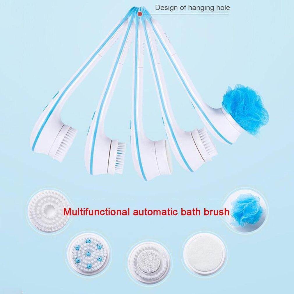 Amazing 5 In 1 Electric Bath Shower Brush Exfoliation Spin Spa - foxberryparkproducts