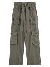 Load image into Gallery viewer, New Vintage Multi Pocket Vintage Overalls Women Drag Cool Street Loose Straight Pants Trend

