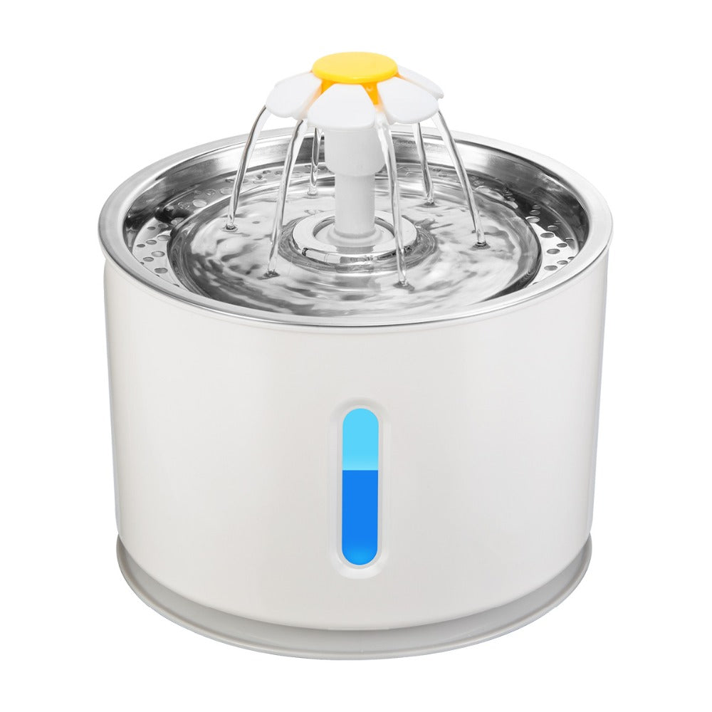 2.4L Automatic Pet Cat Water Fountain with LED Electric USB r - foxberryparkproducts