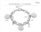 Fashion Bracelet ins Double Titanium Steel Bracelet Cold Style Men&