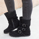 Winter buckled calf women&
