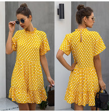 Load image into Gallery viewer, Summer Fashion Polka Dot Occidental Style Womens Dress
