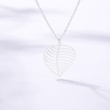 Load image into Gallery viewer, Necklace  Dainty Big Leaf Pendant                                         ID  A112 - 1146 - foxberryparkproducts
