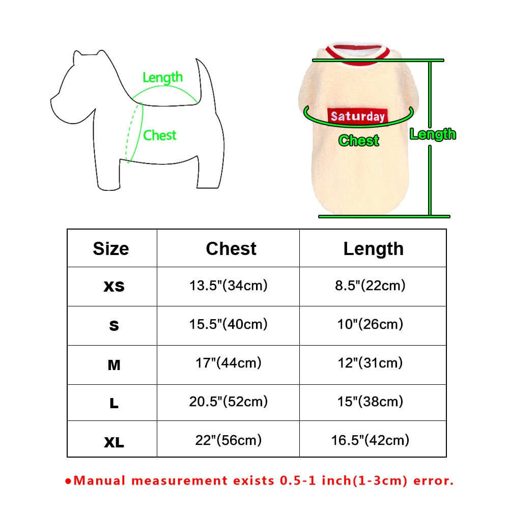 Soft Pet Clothes Dog Saturday Pet Clothes - foxberryparkproducts