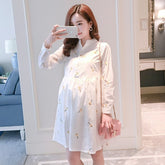 Comfortable Fashion Maternity Shirt Dress - foxberryparkproducts