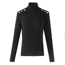 Load image into Gallery viewer, Harley Fashion Women Winter Wool Blend Black Turtleneck Pullover Sweater Top Quality Casual Knit Fabric
