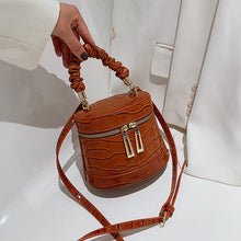 Load image into Gallery viewer, Stone Crocodile Pattern Bucket Bags For Women - foxberryparkproducts

