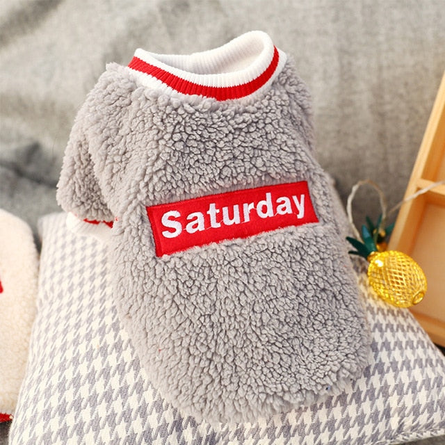Soft Pet Clothes Dog Saturday Pet Clothes - foxberryparkproducts