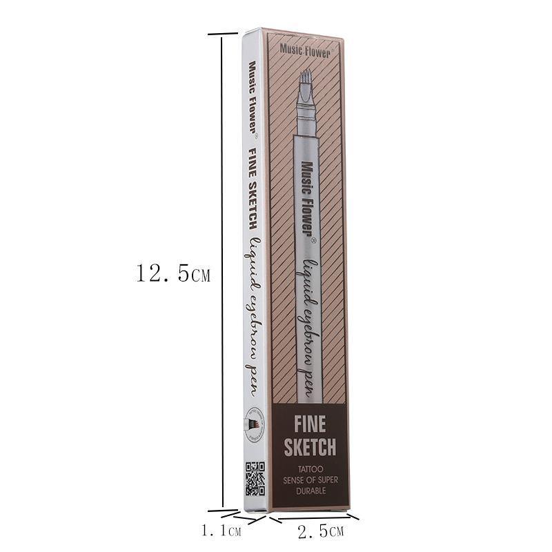 Music Flower Brand Makeup 3 Colors Fine Sketch Liquid Eyebrow Pen - foxberryparkproducts