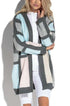 Bunte Strickjacke aus Wollmischung FOB558 Blau-Grau - foxberryparkproducts