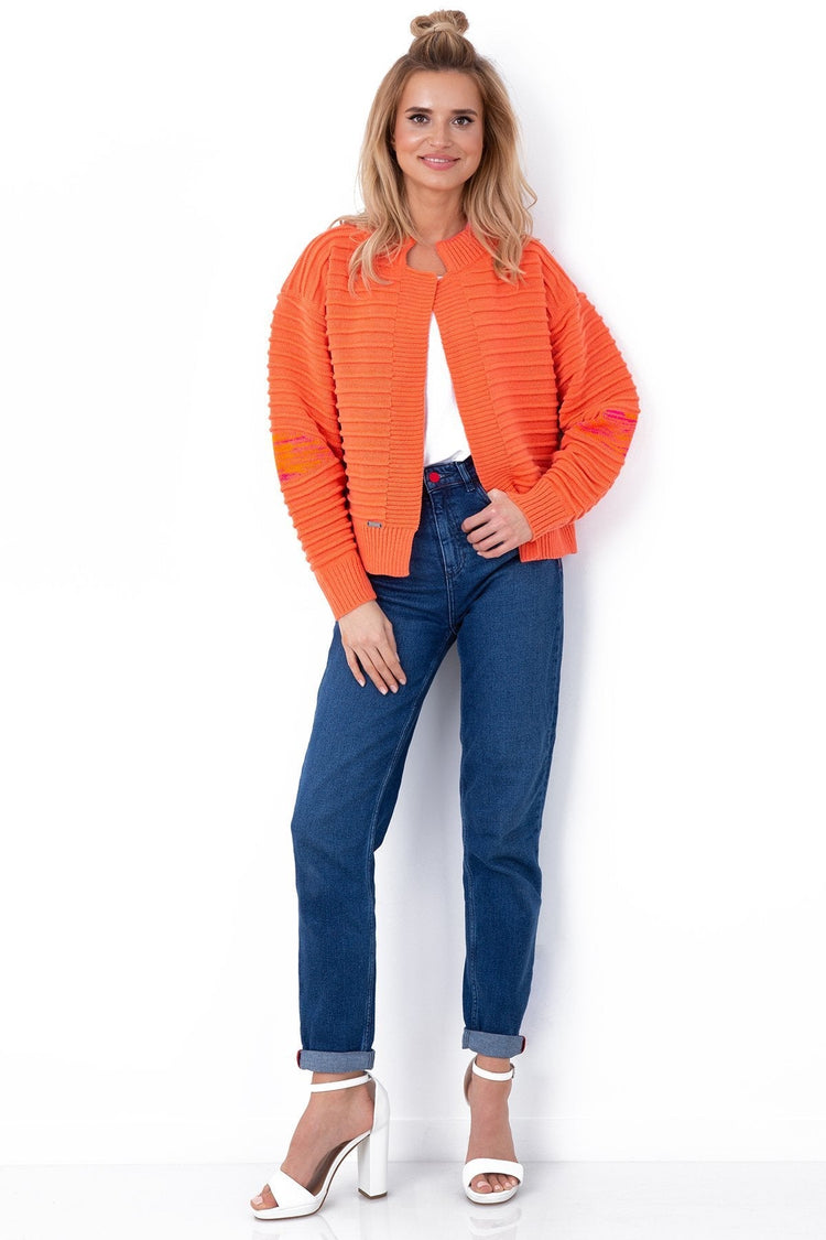 Strickblazer in Neonfarben FOB634 Coral - foxberryparkproducts