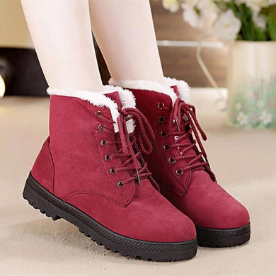 Snow boots warm fur plush Insole women winter boots - foxberryparkproducts