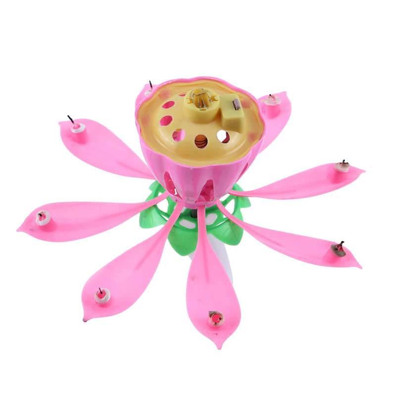 LED Candles Beautiful Musical Lotus Flower Happy Birthday - foxberryparkproducts