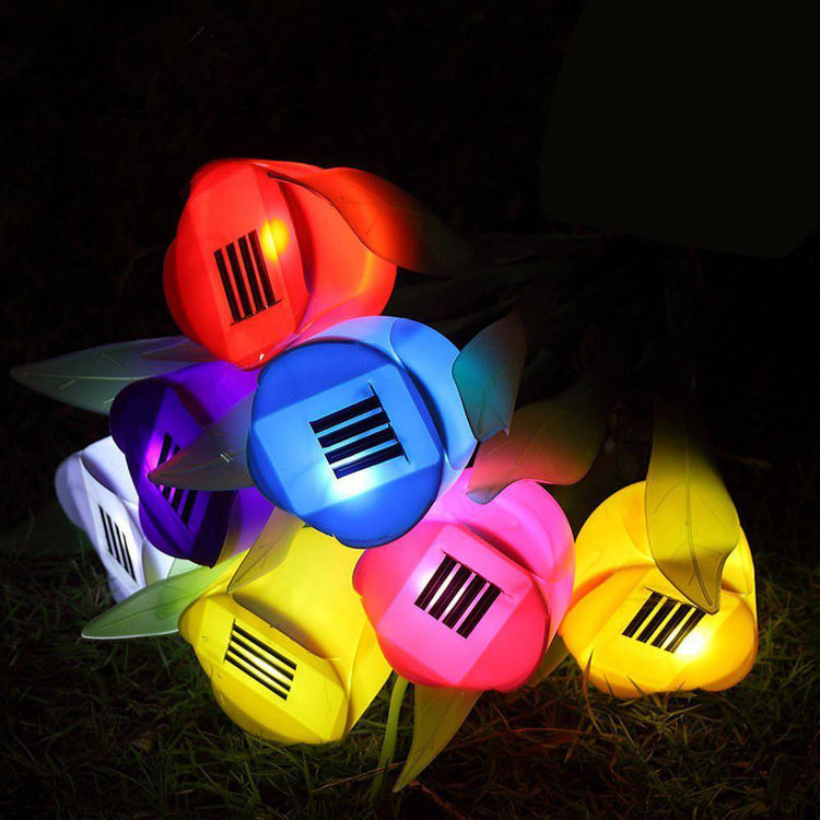 7Colors Solar lawn lamp LED Outdoor Garden Tulip - foxberryparkproducts