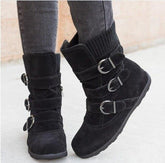 Winter buckled calf women&