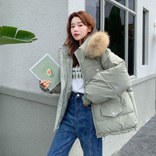 Load image into Gallery viewer, Winter New Down Cotton Jacket Short Coat Korean Version BF Loose Net Red Ins Port Style Thickened Cotton Jacket
