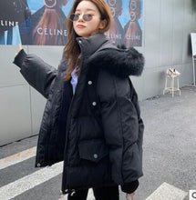 Load image into Gallery viewer, Winter New Down Cotton Jacket Short Coat Korean Version BF Loose Net Red Ins Port Style Thickened Cotton Jacket
