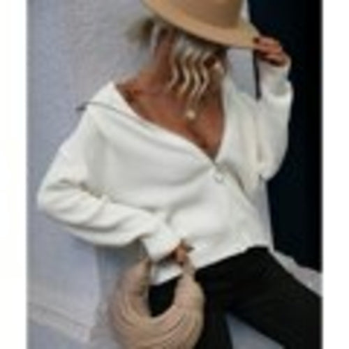 Zip-Up Sweaters For Women Knit Tops - foxberryparkproducts