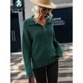 Zip-Up Sweaters For Women Knit Tops - foxberryparkproducts