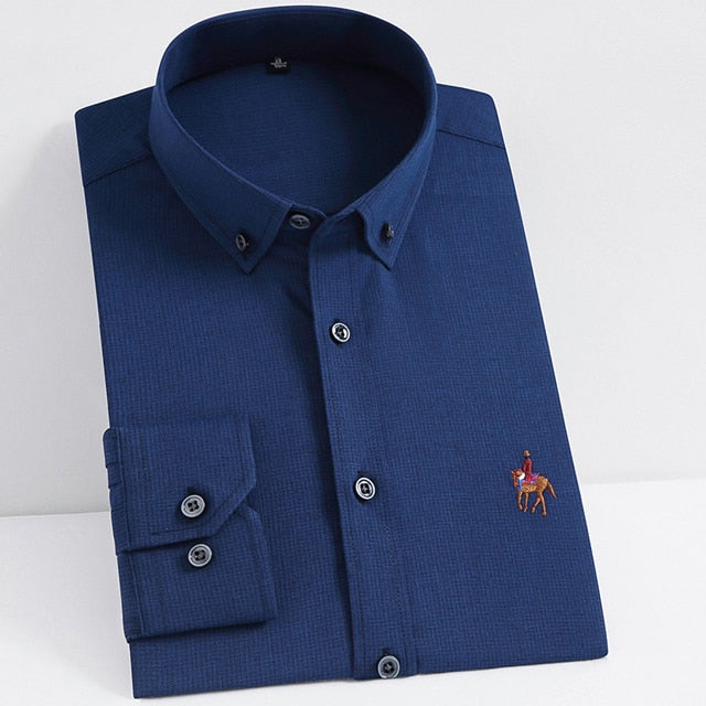 Men&#39;s Bamboo Fiber Stretch Casual Long Sleeve Shirts